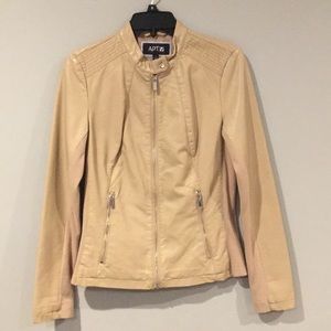 Imitation leather jacket